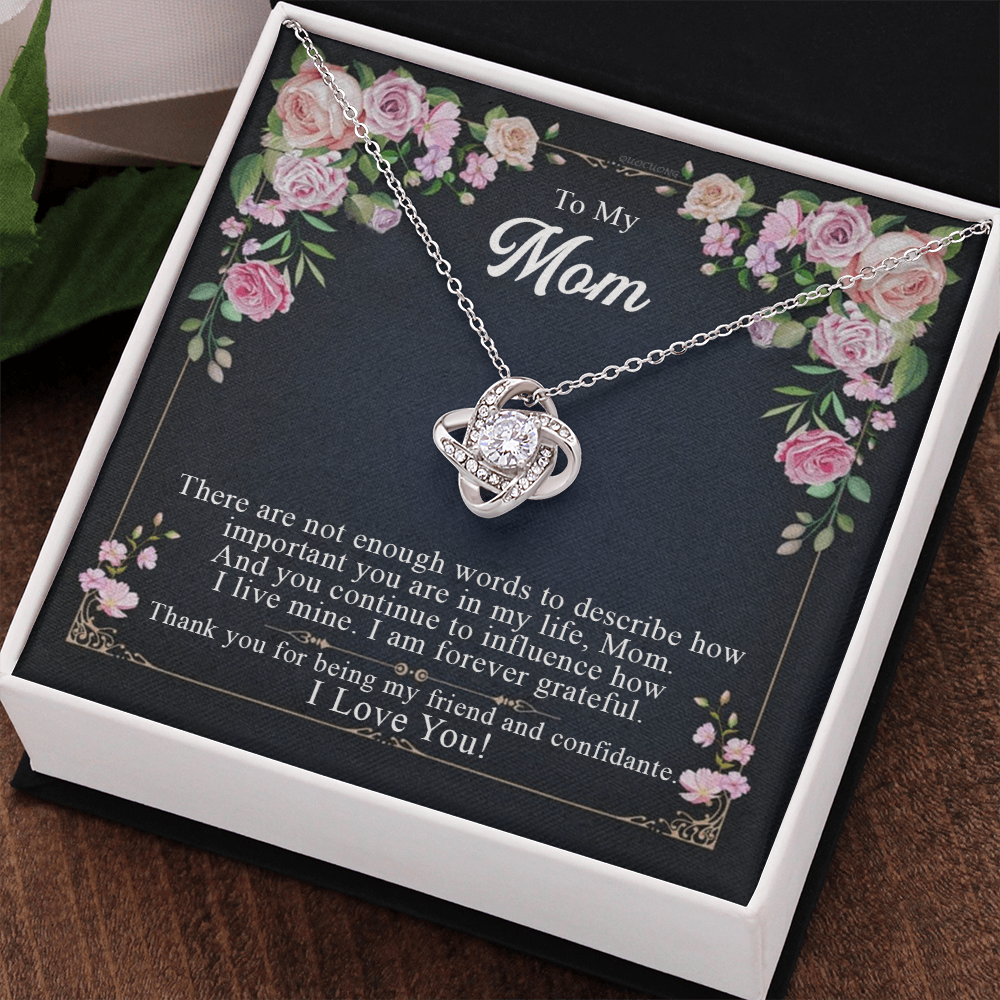 To My Mom Love Knot Necklace, Gift Necklace for Mother, Mother's Day Gift