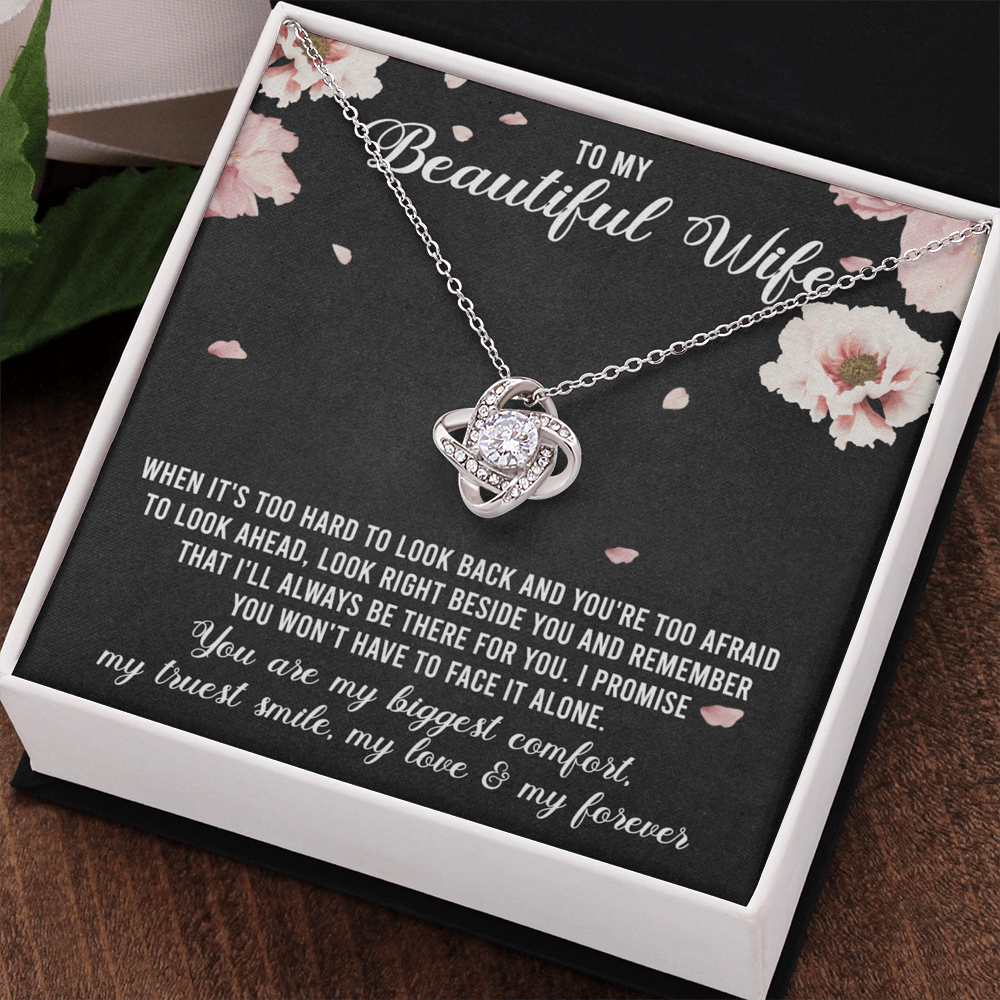 Gift Necklace For Wife Romantic Pendant, Wife Gift Necklace Ideas, To My Smoking Hot Wife Necklace From Men, Message Card and Gift Box For Wife, To My Beautiful Wife Necklace From Husband To Wife