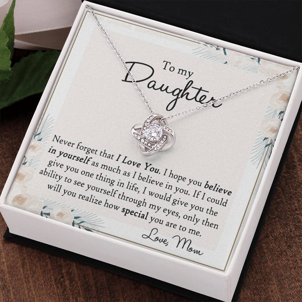 Mother And Daughter Gift Necklace Pendant - To My Daughter Necklace From Mom, Jewelry Gifts for Girls, Little Girls Mother To Daughter Jewelry Gift Present for Birthday Graduation Gift Christmas