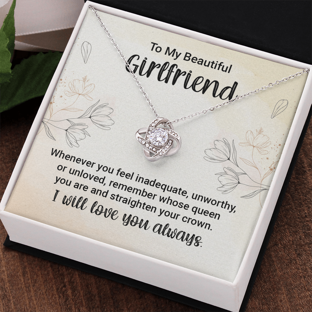 To My Beautiful Girlfriend Necklace From Boyfriend Love You Gift On Xmas For Her