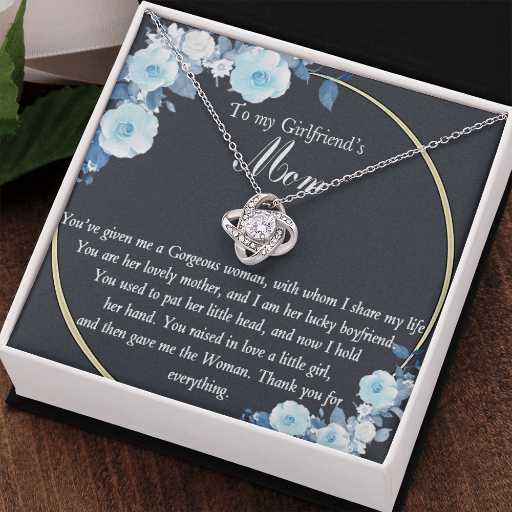 To My Girlfriends Mom Necklace From Daughter, Son On Mother's Day Gift For Her