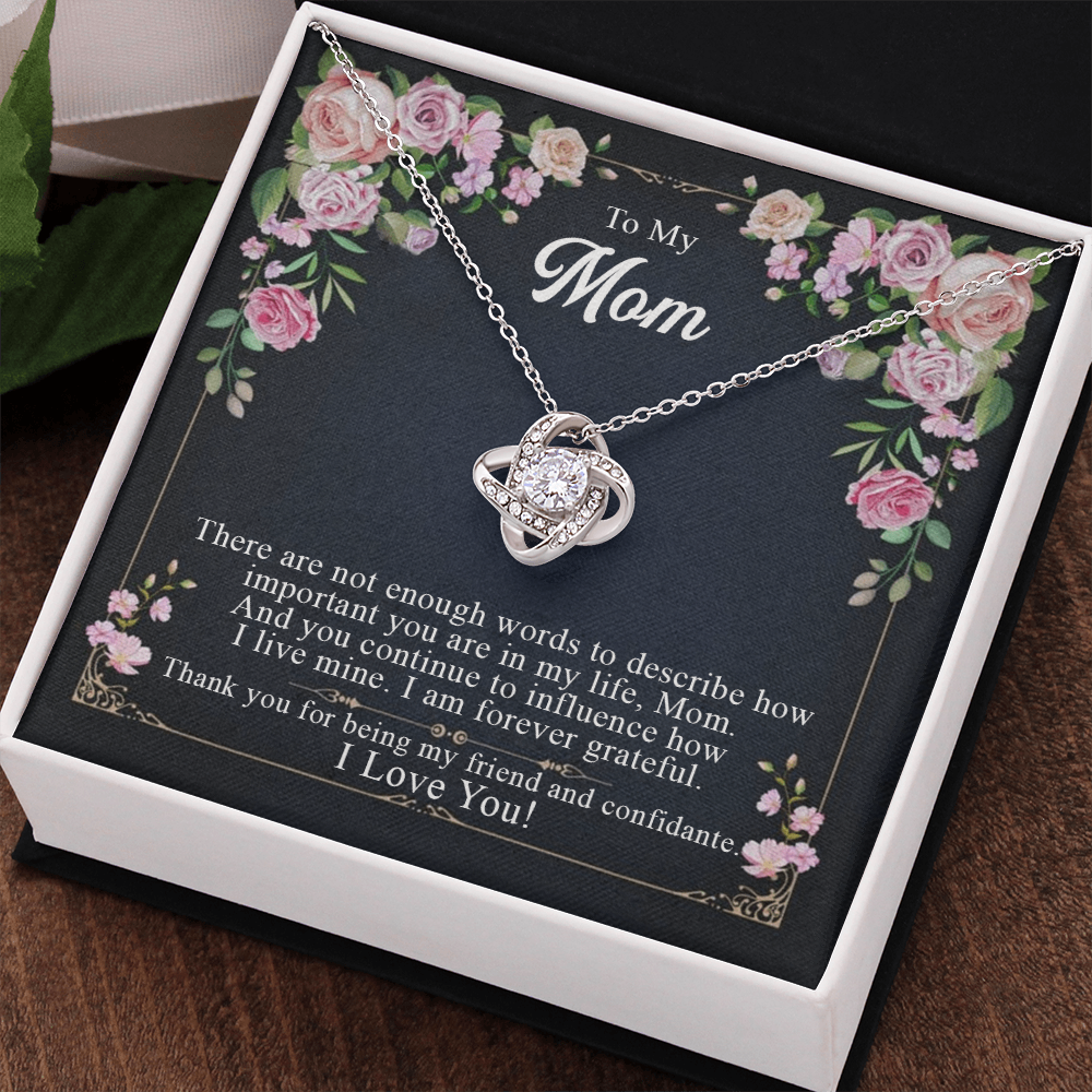 To My Mom Love Knot Necklace, Gift Necklace for Mother, Mother's Day Gift