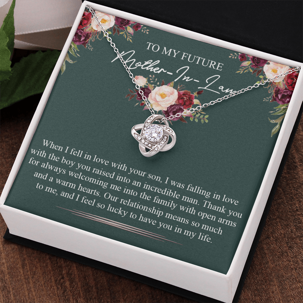 Future Mother In Law Necklace, To My Future Mother In Law Necklace From Son Mother In Law Love Knot Necklace Gift For Mother In Law From Son In Law Mother's Day Necklace Gift From Son In Law Jewelry