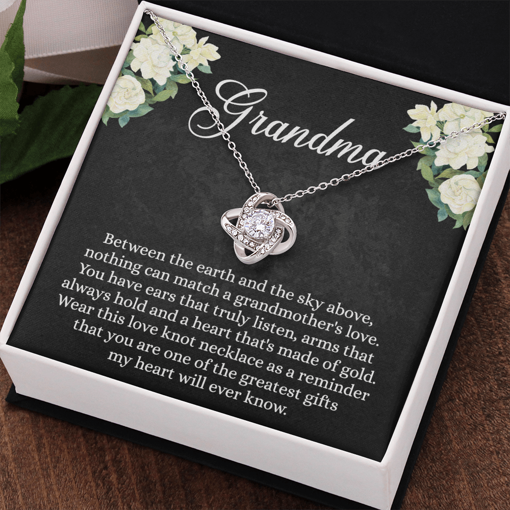 To My Grandma Gift Necklace, Mother's Day Necklace, Grandma Love Knot Necklace, Gift Jewelry For Women, Grandmother Gift Necklace, Nana Gift From Grandchildren, This Love Knot Necklace As A Reminder