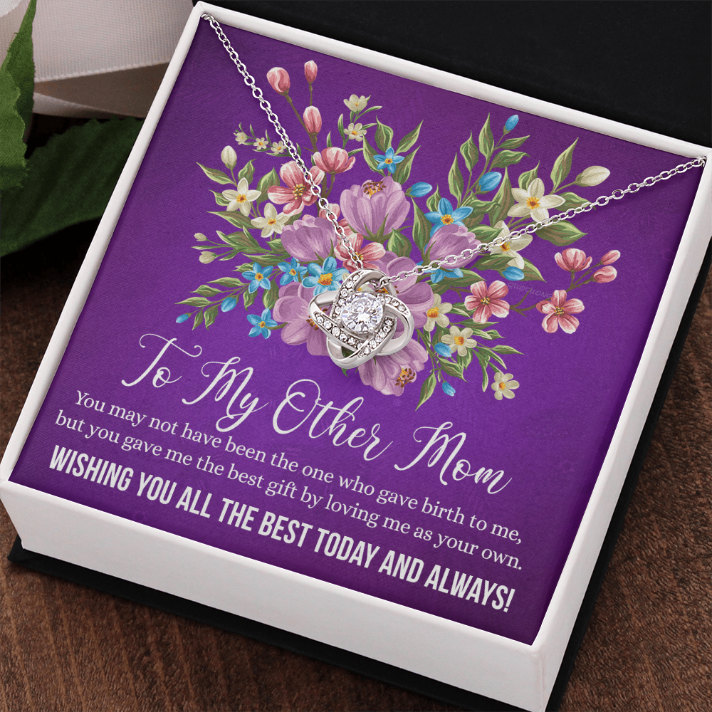 Other Mom Gift Necklace - To My Other Mom Love Knot Necklace From Daughter Wishing You All The Best Today And Always Necklace Gift For Mom, Mother In Law Gift Necklace On Birthday Gift, Anniversary
