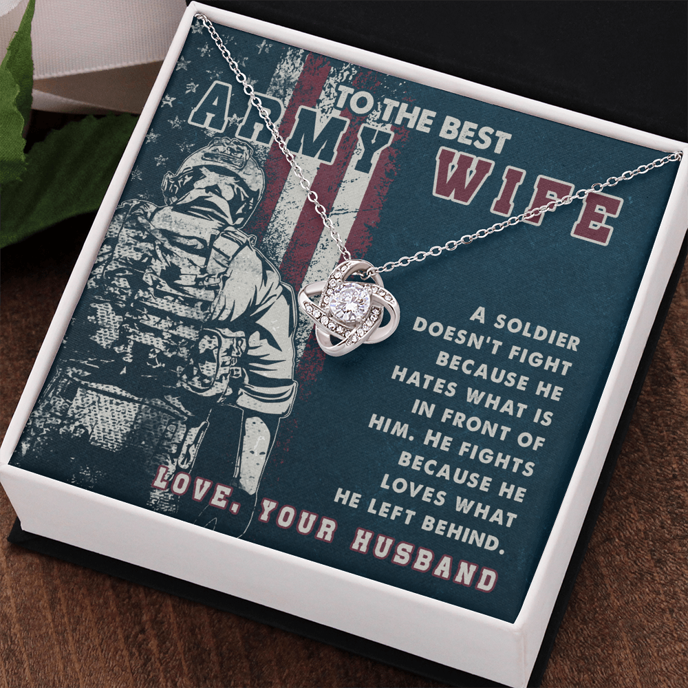 To My Wife Necklace Gift From Husband, To The Best Army Wife Necklace, Soldier Gift Necklace, Husband And Wife Necklace Love Your Husband, Army Wife Gift Necklace To The Best Military Wife Necklace