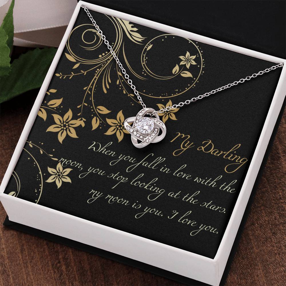 To My Girlfriend Gift Necklace Gift For Girlfriend Christmas Gift for Girlfriend From Boyfriend, Husband, Girlfriend Gift Necklace - Jewelry Gift For Girls, Love Knot Pendant Gift For Girlfriend