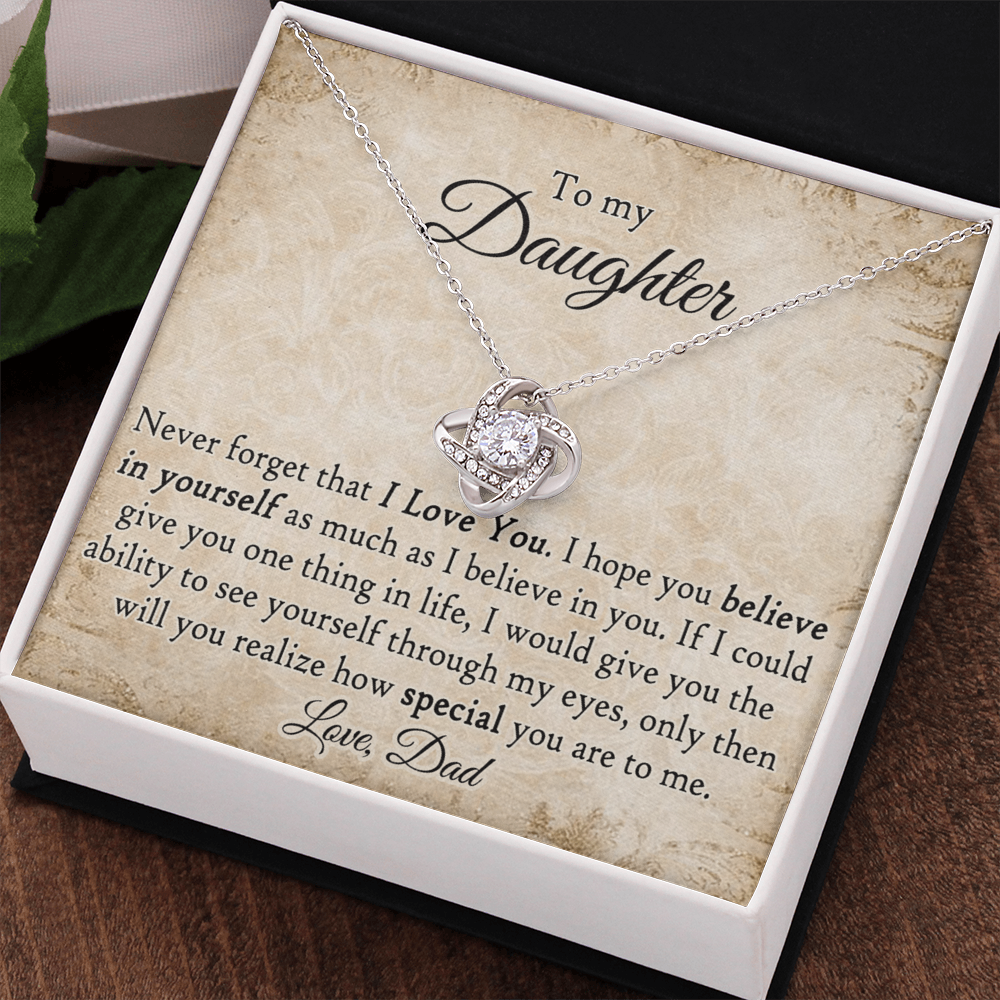 To My Daughter Necklace from Dad Daughter Necklaces Gift from Dad Father Sterling Steel Necklace Jewelry for Daughter Inspirational Gifts for Daughter on Christmas Birthday Graduation Gift