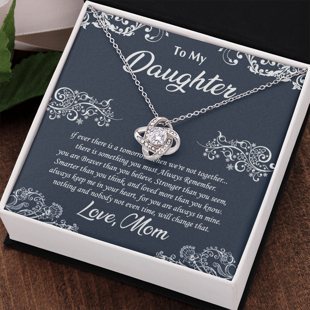 Daughter Gift Necklace From Mom, To My Daughter From Mom, Mother Daughter Necklace, Gifts For Daughters From Mothers, Jewelry Gift For Bonus Daughter On Birthday, Christmas, Graduation