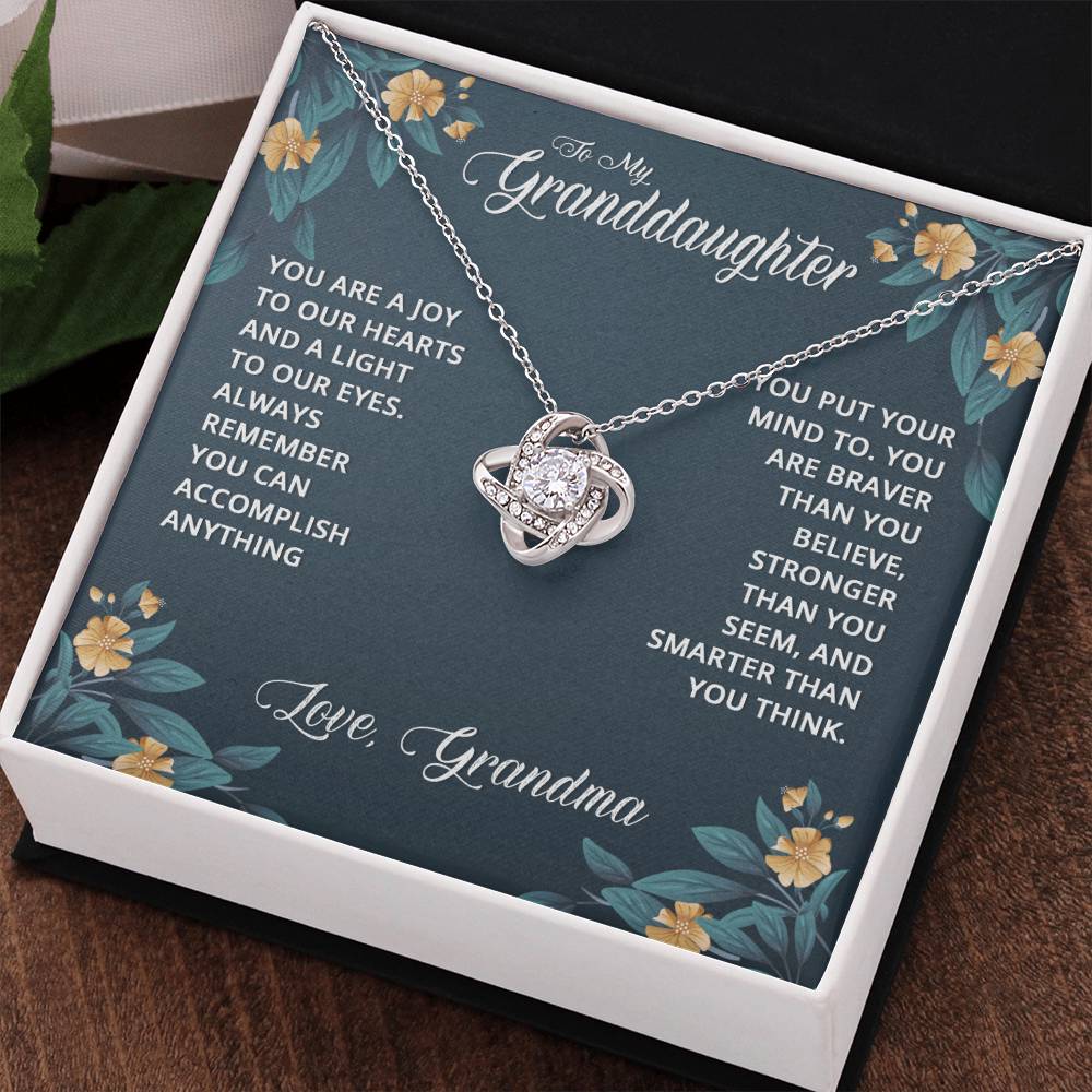 Granddaughter Gifts From Grandma - Granddaughter Necklace, Jewelry Keepsake Gifts For Granddaughter, Love Gift For Adults Or Girls On Birthday, Graduation, Wedding, Valentines, Mothers Day, Christma