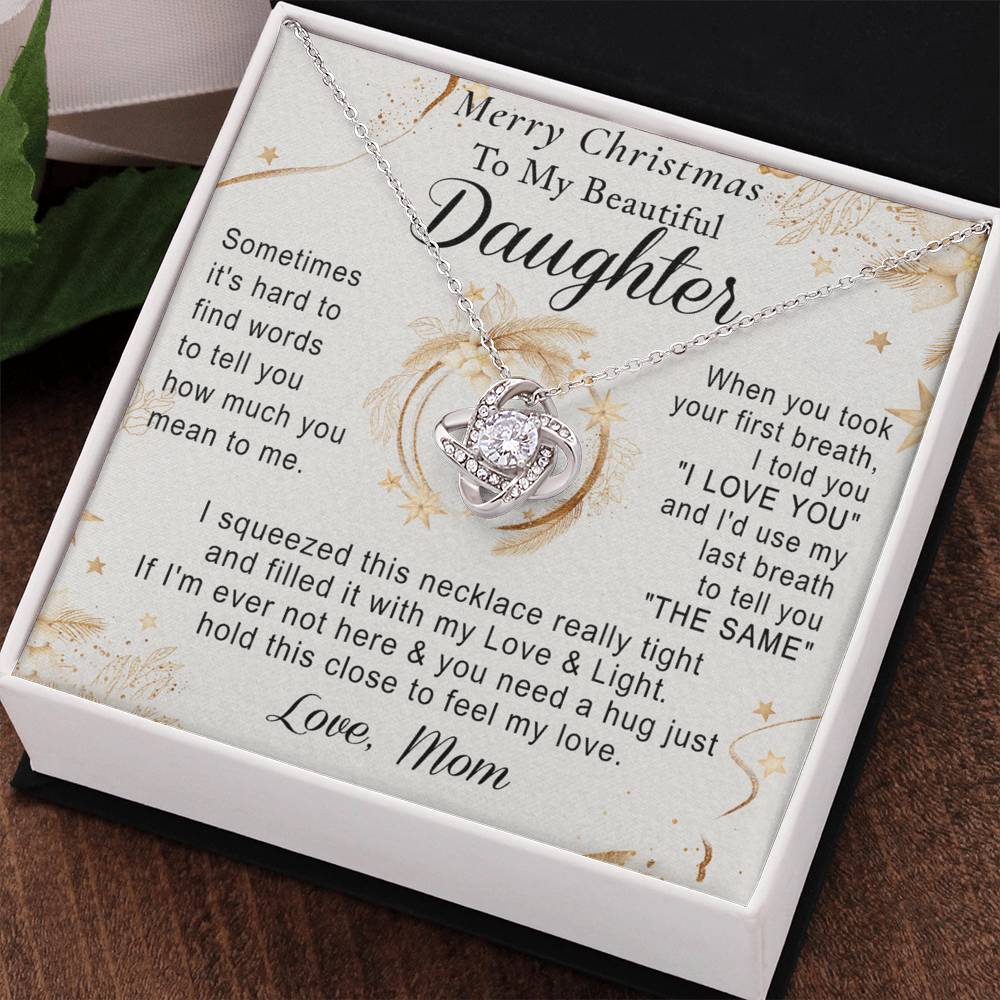 Personalized Gift Necklace - To My Daughter Necklace from Mom Graduation Gift Necklace for Daughter from Mother Daughter Christmas Necklace from Mom for Xmas Holiday Gifts Jewelry Gift For Girls