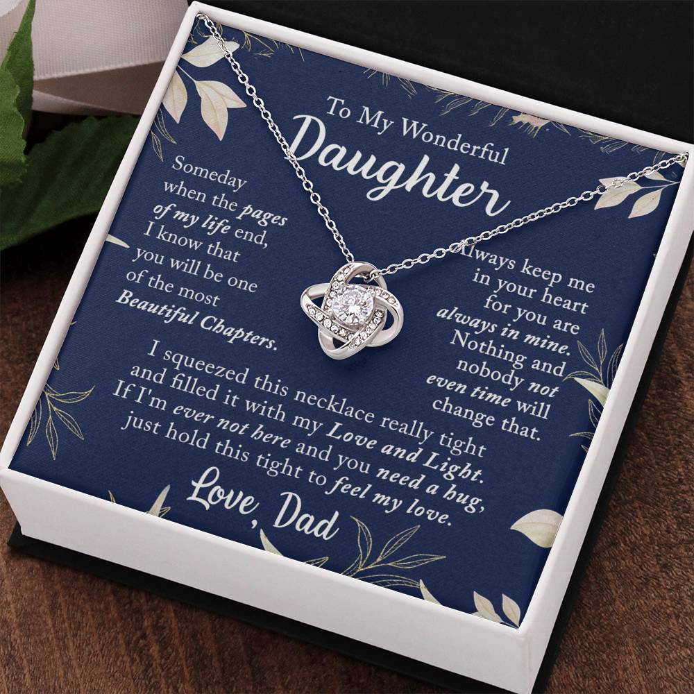 To My Daughter Necklace for Daughter Gift From Dad Father To Daughter Gift for Daughter Jewelry Meaningful Card Personalized Necklace For Daughter Jewelry Gift For Girls, Little Girl, Her