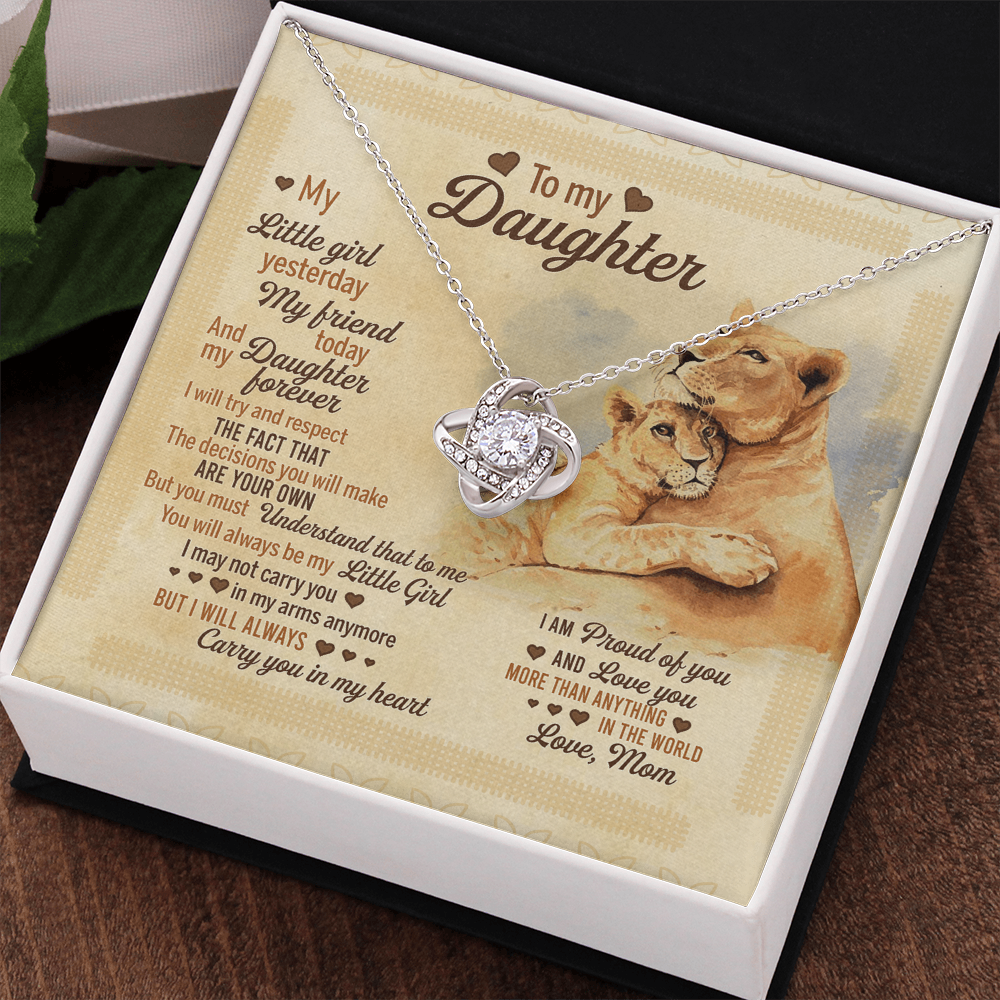 Mother To Daughter Gifts Necklace From Mommy, Mother Daughter Necklace, To My Daughter Necklace From Mom On Graduation Gift, Birthday Gift, Valentines, Christmas For Badass Daughter, Little Girl