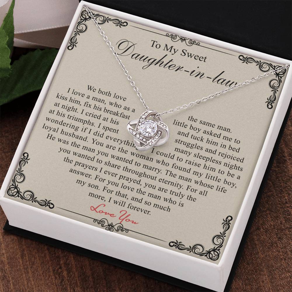 Daughter In Law Gift Necklace - To My Daughter In Law Necklace From Mother In Law, Gifts For Daughter In Law On Wedding Day, Graduation Gift, Christmas Jewelry Gifts For Future Daughter In Law