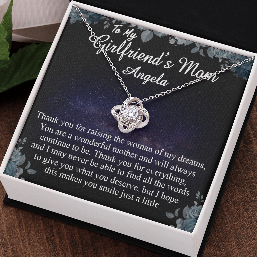 To My Girlfriends Mom Gift Mother's Day Gift for Girlfriend's Mom Necklace Gift Angela