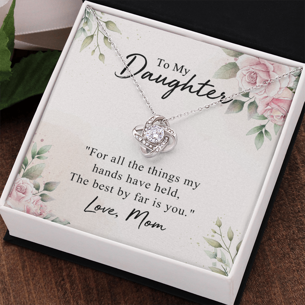 To My Daughter Necklace from Mom Mother To Daughter Gift Necklace, Pendant for Daughter Jewelry Gift for Her Girls Teen Girl Necklace Gift From Mom Gift For Daughter Necklace On Xmas Holiday Gifts
