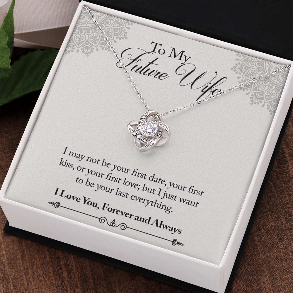 To My Future Wife Necklace From Husband, Wife Necklace For Women Love Knot Necklace Gift For Future Wife, Anniversary Necklace Gift For Wife, Soulmate Gift Necklace, Husband And Wife Necklace Sets