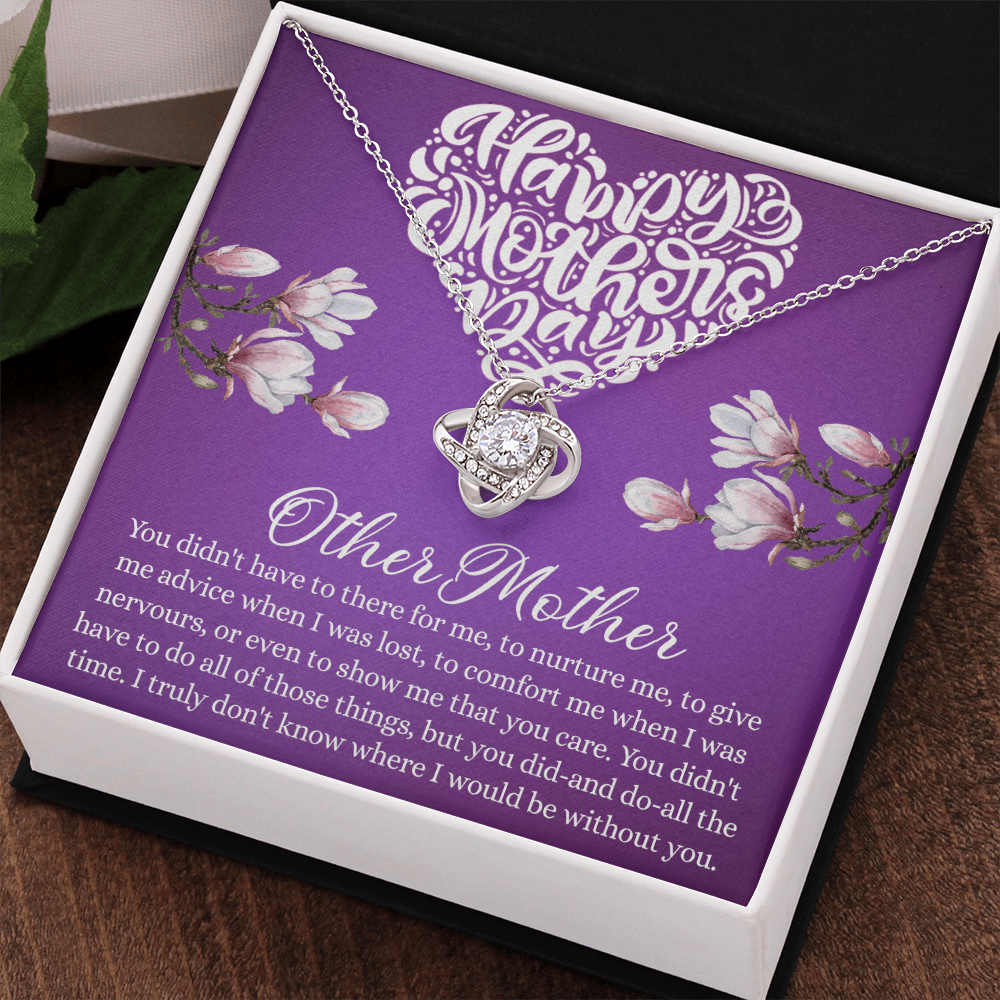 Happy Mother Day Necklace, Other Mother Love Knot Necklace Gift From Daughter, Mother And Daughter Gift Necklace Personalized Gift Necklace For Mother Pendant, Love Knot Necklace Gift For Women