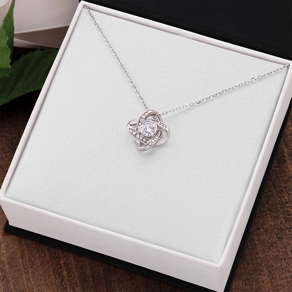 To The Best Mom Necklace From Daughter, Thank You For Mom Necklace Gift For Mom, Mother And Daughter Love Knot Necklace Gift On Mother's Day Anniversary, Birthday Gift Christmas, Jewelry For Women