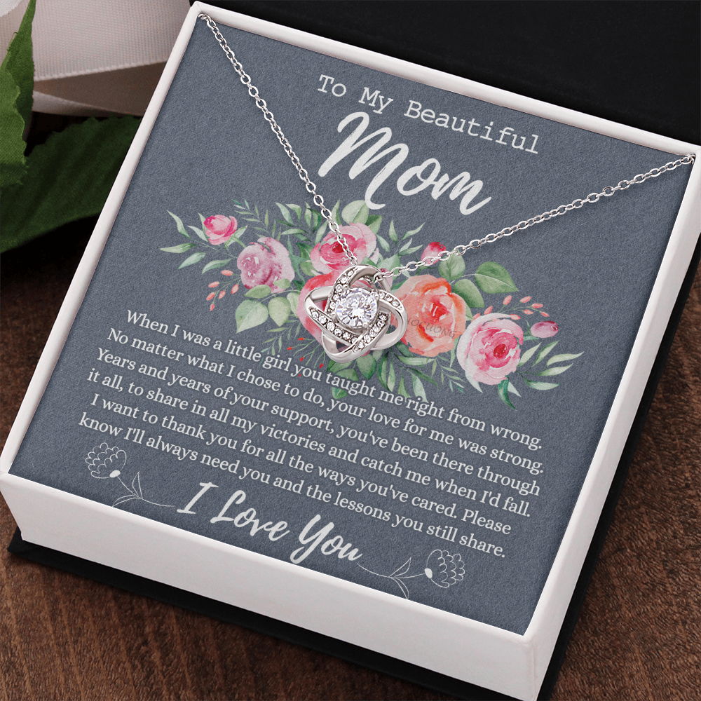Mother's Day Necklace Gift For Her, To My Mom Necklace From Daughter, Beautiful Mom Love Knot Necklace Gift For Mom mazing Mom, Bonus Mom On Mothers Day, Anniversary, Birthday, Jewelry For Mom