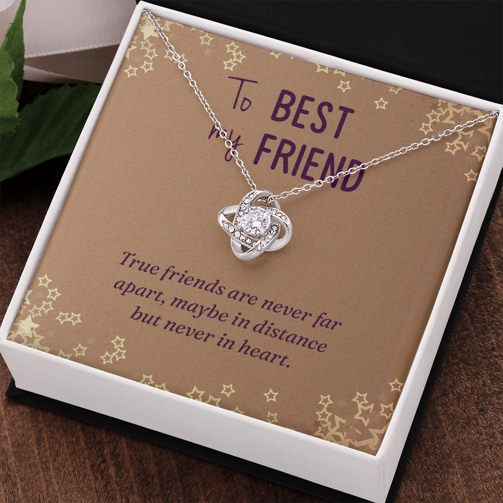 To My Best Friend Necklace Gift For Her On Xmas, True Friend Jewelry Gift To BFF