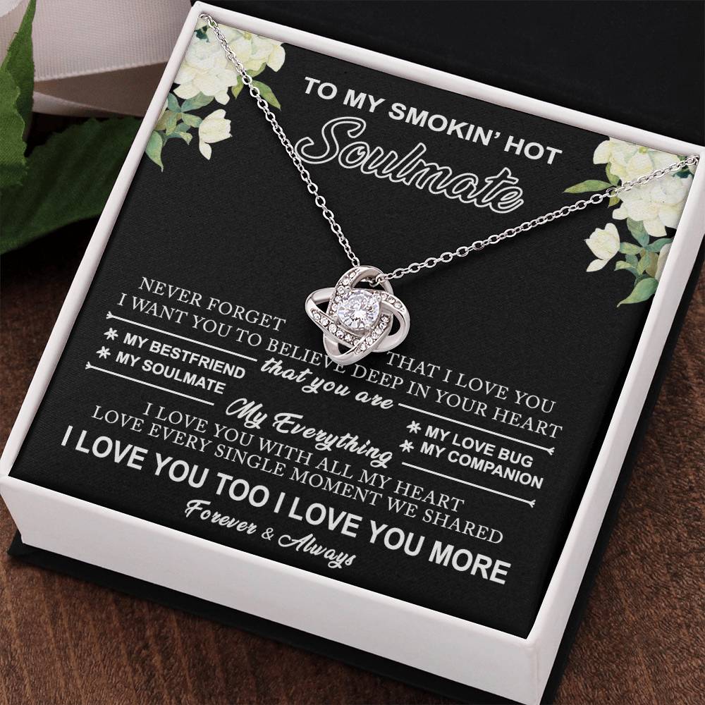 To My Soulmate Gift Necklace Love Knot Necklace Gift for Girlfriend, Soulmate 175117706783