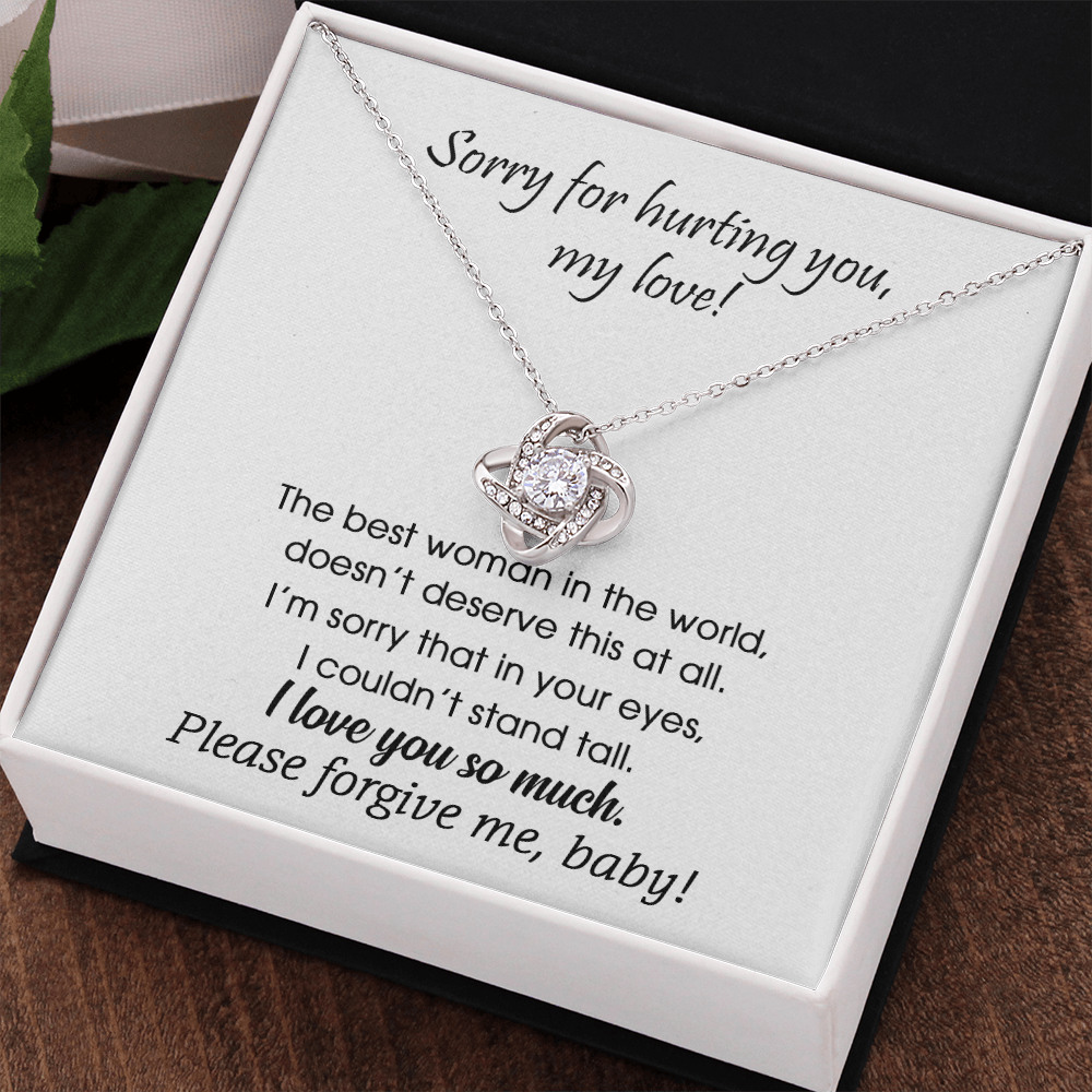 Sorry For Hurting You My Love Necklace For Girlfriend, Soulmate Love Knot Necklace From Boyfriend, Husband, Girlfriend Gift Necklace - Love Knot Pendant Gift For Girlfriend, Soulmate Gift Necklace