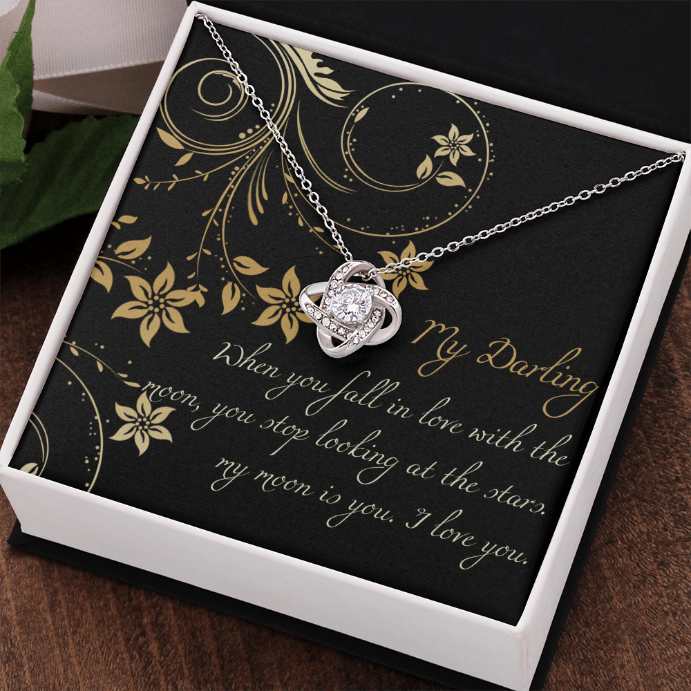 To My Girlfriend Gift Necklace Gift For Girlfriend Christmas Gift for Girlfriend From Boyfriend, Husband, Girlfriend Gift Necklace - Jewelry Gift For Girls, Love Knot Pendant Gift For Girlfriend