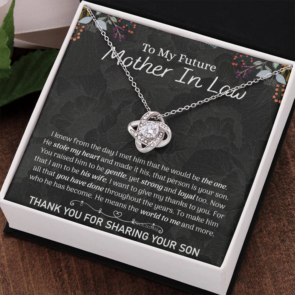 To My Future Mother In Law Necklace, To My Mother In Law Love Knot Necklace From Son, Future Mother In Law Gift Necklace, Future Mother In Law Pendant Gift, Jewelry Gift For Women, Mother In Law