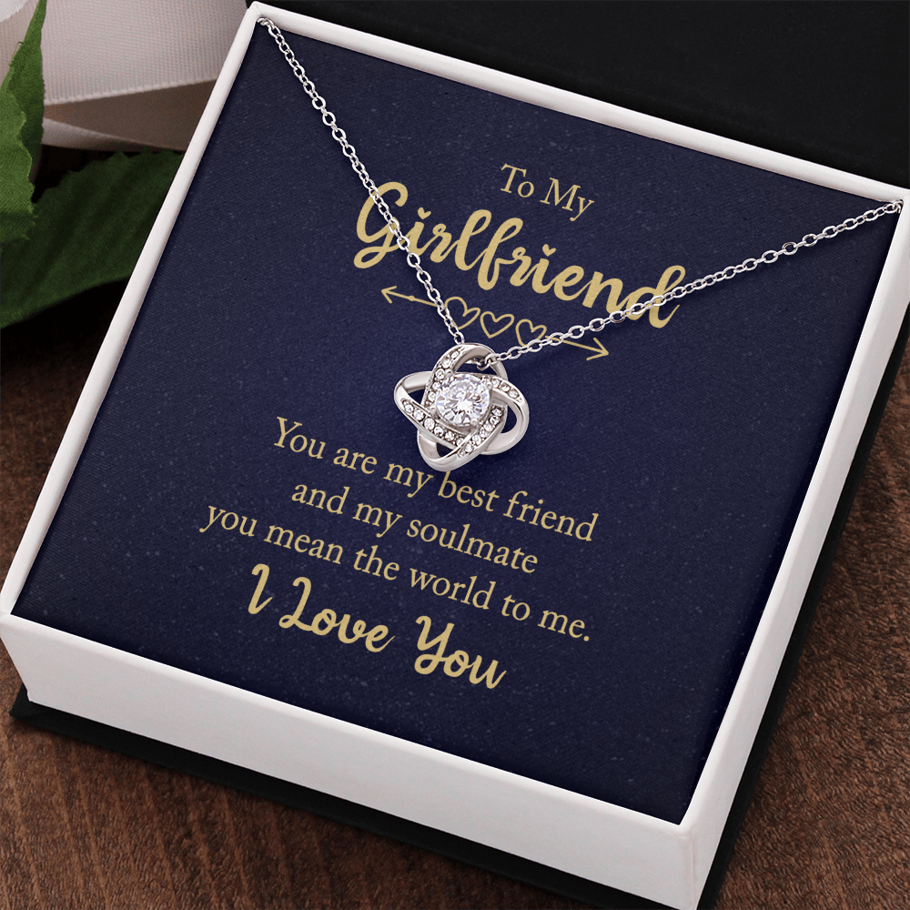 To My Girlfriend Knot Necklace From Boyfriend My Friend My Soulmate Gift On Xmas