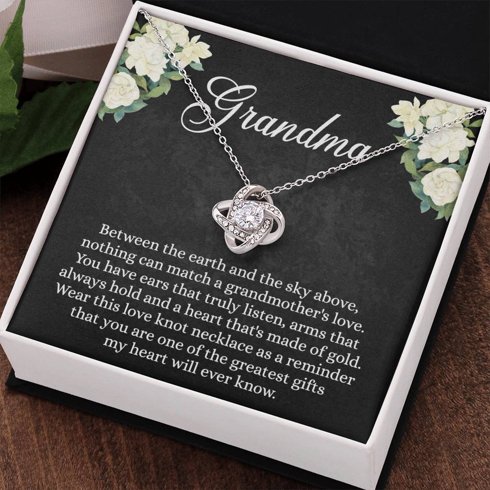 To My Grandma Gift Necklace, Mother's Day Necklace, Grandma Love Knot Necklace, Gift Jewelry For Women, Grandmother Gift Necklace, Nana Gift From Grandchildren, This Love Knot Necklace As A Reminder