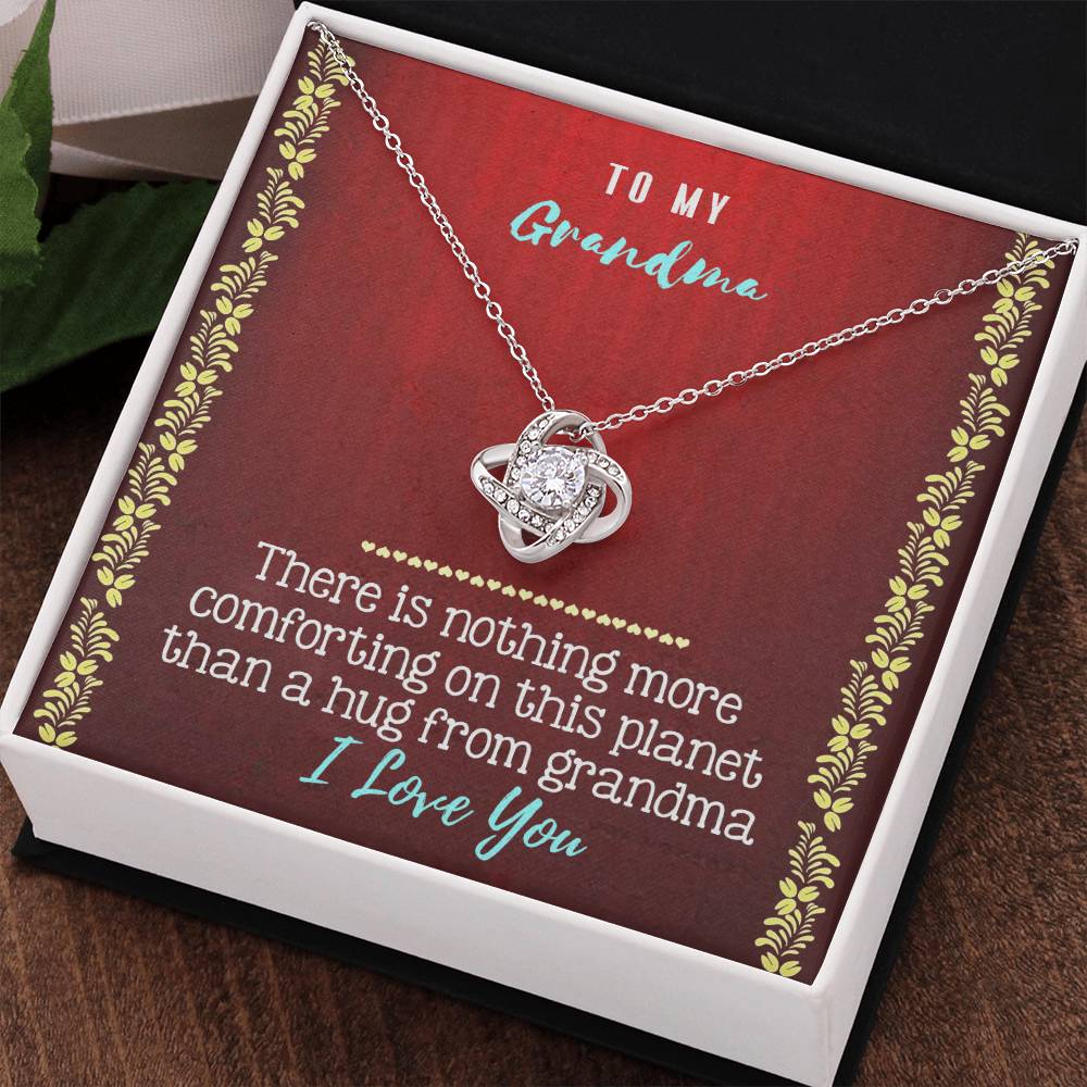 To My Grandma Gift Necklace, Love Knot Necklace Gift for Grandmother - Mothers Day Necklace For Grandma Nana, Grandma Jewelry Gift For Women From Grandchildren GrandKids , Pendant For Grandmother