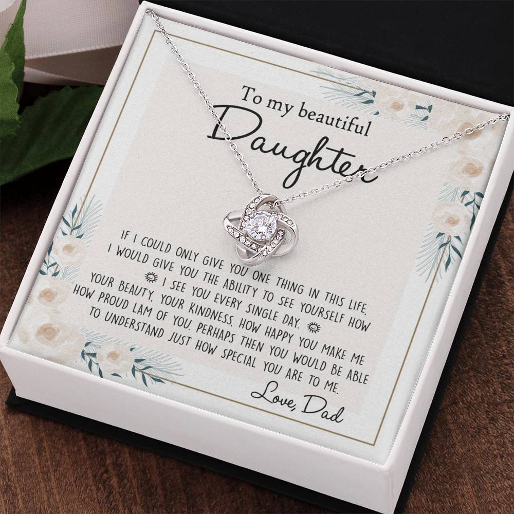 Father To Daughter Gifts Necklace for Daughter Birthday Gift for Her Daughter Graduation Day And Christmas Present For Daughter From Dad Jewelry Gift For Teen Girls, To My Daughter Necklace