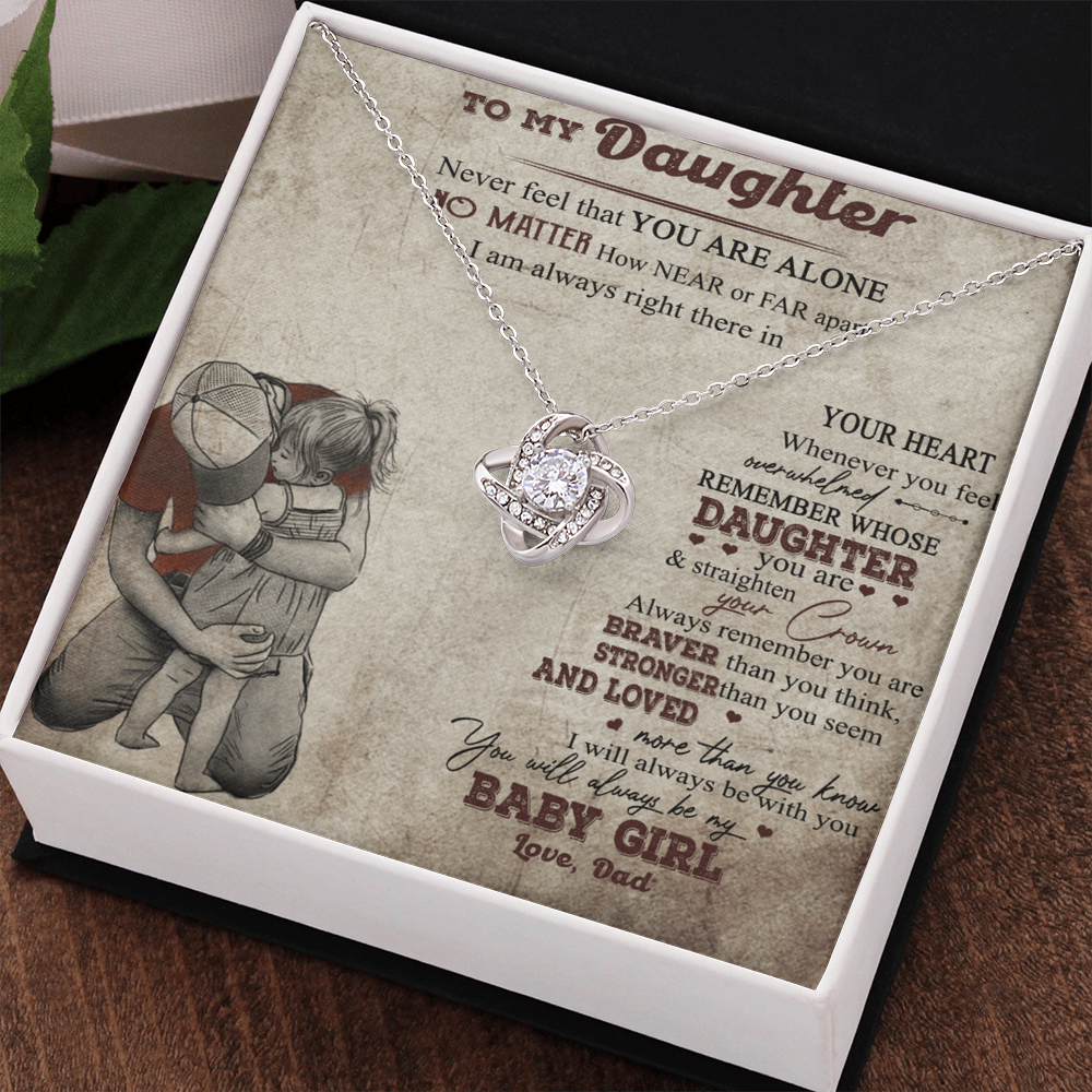 Daughter Gift Necklace From Dad - Father And To My Daughter Necklace From Daddy - Birthday, Graduation Gift For Daughter, Congratulation Gift For Her, Daughter, Jewelry Gift For Girls Little Girls