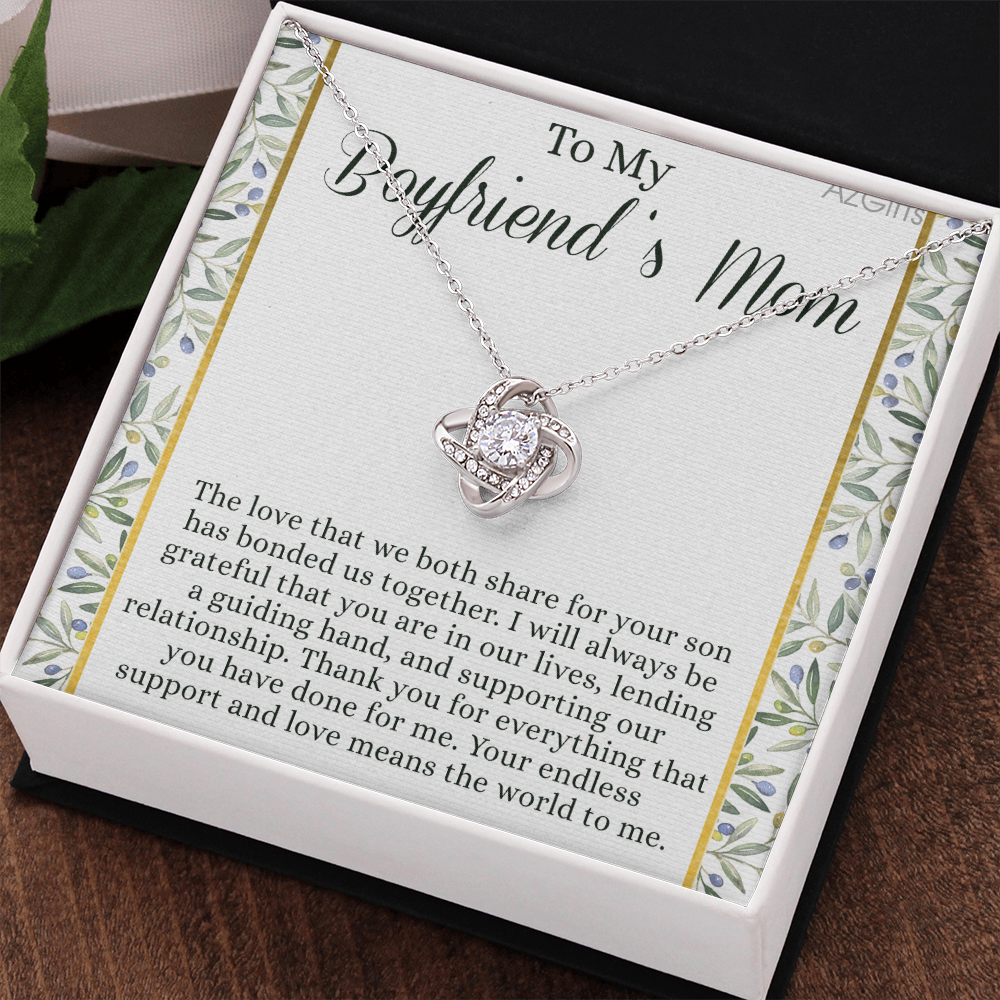 To My Boyfriend's Mom Necklace From Girlfriend Mom, Customize Name Gift Necklace For Boyfriend's Mom Gift Mothers Day Necklace For Boyfriends Mom From Girlfriend, Presents for Mom Necklace for Women