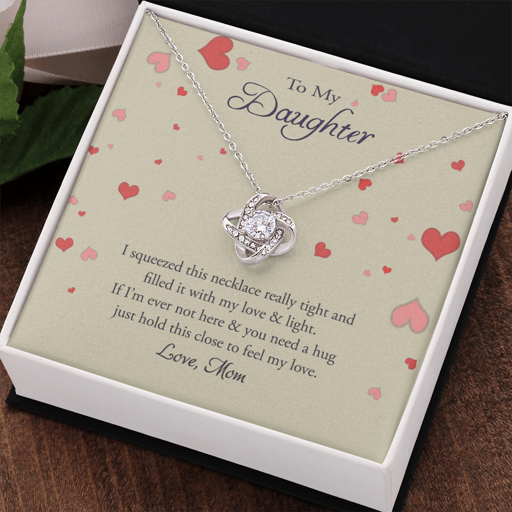To My Daughter Gift Necklace From Mom, Jewelry Gift for Girls Daughter from Mom, Sentimental Gift for Her, Message Card and Gift Box styles On Birthday, Christmas, Anniversary Graduation Gift