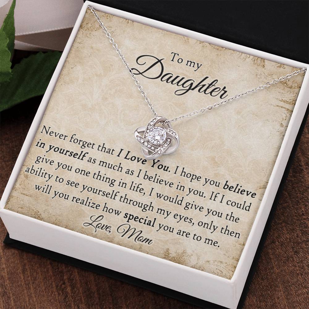 To My Daughter Gift Necklace Gifts from Mom, Mother And Daughter Jewelry Gift from Mother To Daughter Pendant Gifts for Mothers Day Christmas Birthday Graduation Gifts Jewelry for Girls, Her