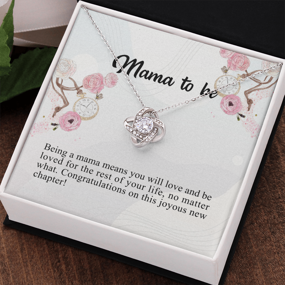 To My Mom Necklace Gift From Son, Happy Mother's Day Love Knot Pendant For Mom On Birthday, Anniversary Necklace Gift Love With Your Son For Mom, Mother Gift Necklace To Son, Mamato Be Gift Necklace