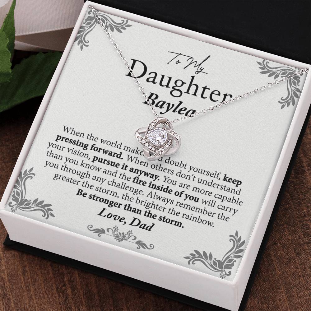 To My Daughter Gift Necklaces Pendants from Dad, Father and Daughter Gift Necklace Pendant On Graduation Gift Birthday Anniversary Christmas Includes Gift Box Jewelry Gift For Girls, Little Girl