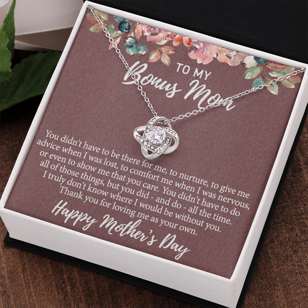 Bonus Mom Gift Necklace, To My Bonus Mom Necklace From Bonus Daughter, Mother And Daughter Necklace Gift For Her, Happy Mother's Day Necklace Gift For Bonus Mother Gift Necklace, Jewelry For Women