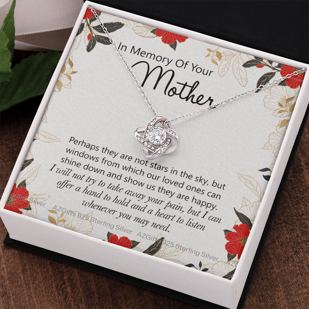 In Memory Of Your Mother Gift Necklace, Sympathy Loss Of Mother Necklace, Bereavement Gift Box For Mother Loss Of Mother Gift Necklace To My Mother Necklace From Daughter Son Jewelry Gift For Women