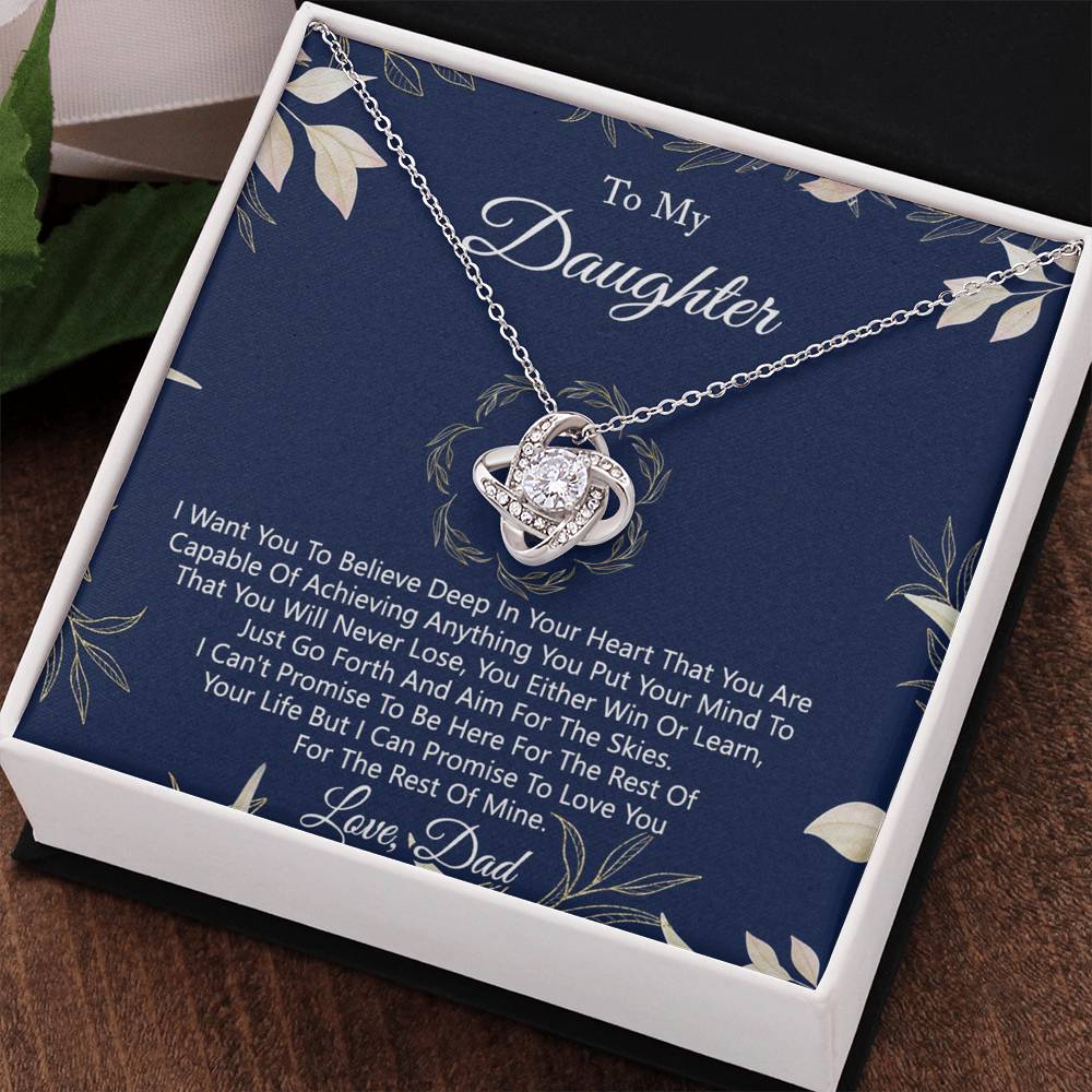 Gift Necklace For Daughter from Dad - Father And Daughter Necklace, for Daughter Gift from Dad To My Daughter Necklace Daughters Birthday Christmas Jewelry Gift for Girls Women, Daughter
