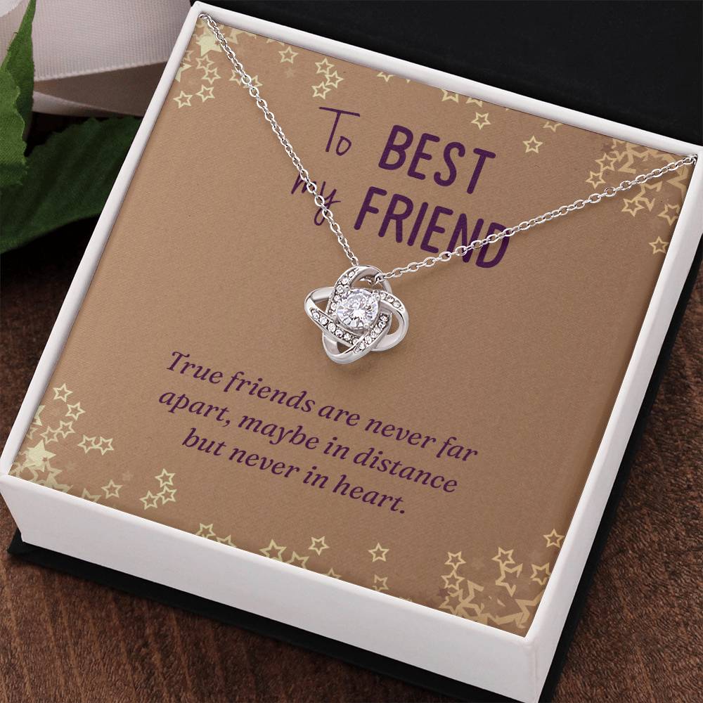 To My Best Friend Necklace Gift For Her On Xmas, True Friend Jewelry Gift To BFF