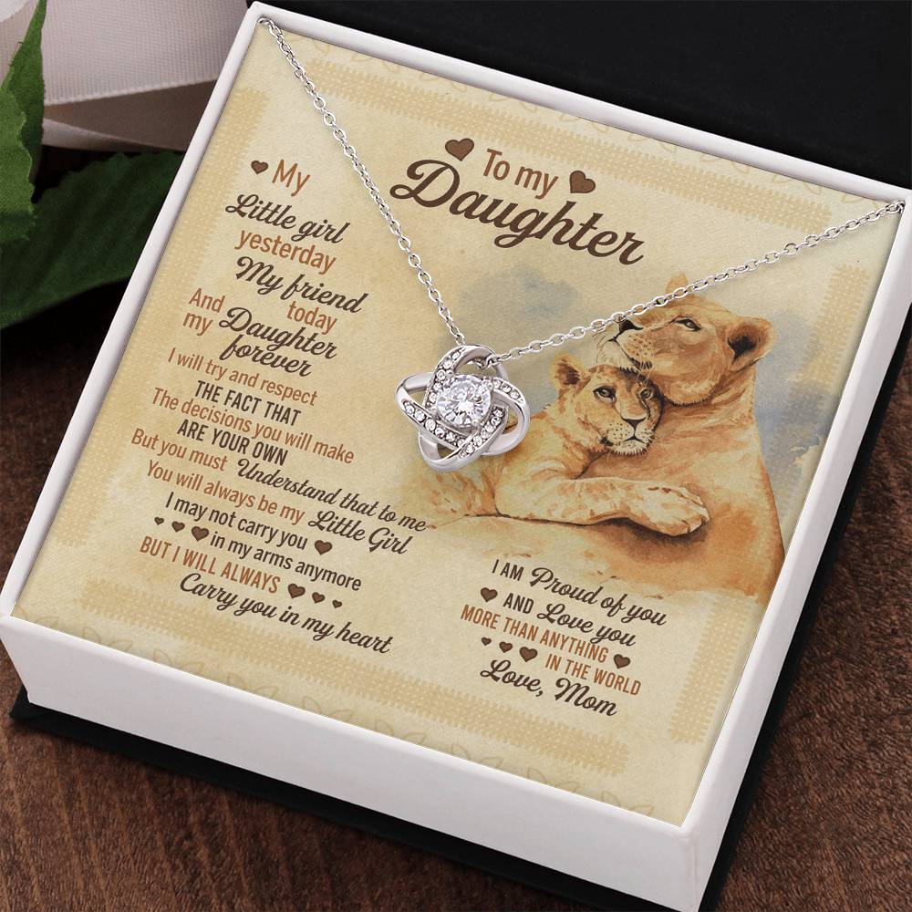 Mother To Daughter Gifts Necklace From Mommy, Mother Daughter Necklace, To My Daughter Necklace From Mom On Graduation Gift, Birthday Gift, Valentines, Christmas For Badass Daughter, Little Girl