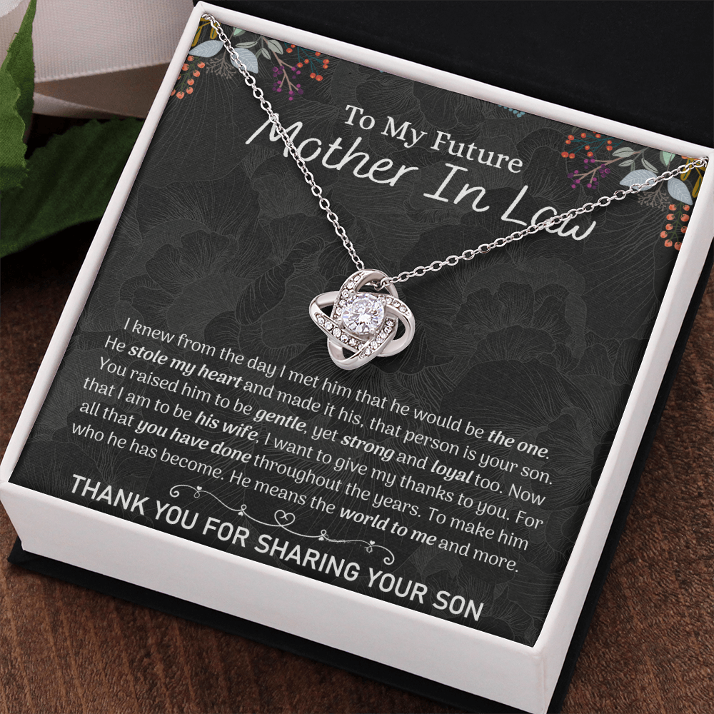 To My Future Mother In Law Necklace, To My Mother In Law Love Knot Necklace From Son, Future Mother In Law Gift Necklace, Future Mother In Law Pendant Gift, Jewelry Gift For Women, Mother In Law
