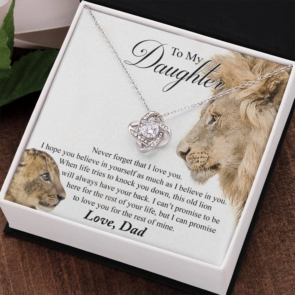 to My Daughter Gift Necklace This Old Lion Will Always Have Your Back Necklace Daughter Necklace From Dad - Daughter gifts from dad Includes Gift Box Jewelry Gift For Girls, Little Girl Necklace