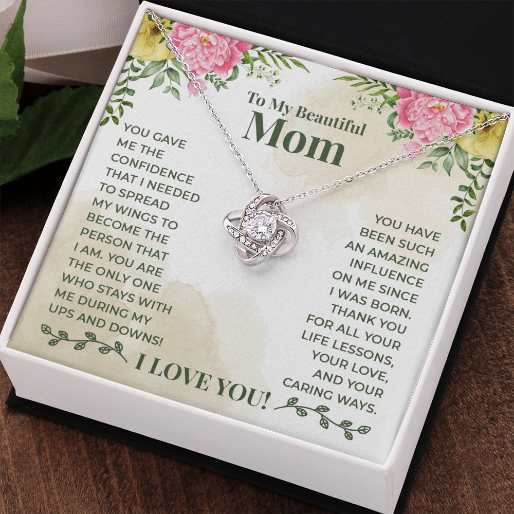 To My Mom Necklace From Daughter, Beautiful Mom Necklace Gift For Her, Jewelry For Mom, Sentimental Mother's Day Gift for Mom, Unique Moms Birthday Gift Ideas On Mothers Day Anniversary Birthday