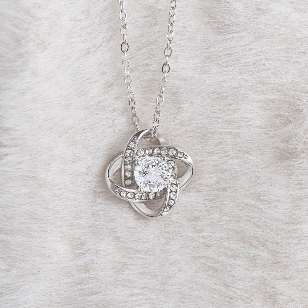 To My Beautiful Daughter Necklace from Daughter or Son, Love Knot Necklace Gift For Mom, Merry Christmas Present Necklace Gift for Mother, Beautiful Mom Gift Necklace, Jewelry Gift For Women