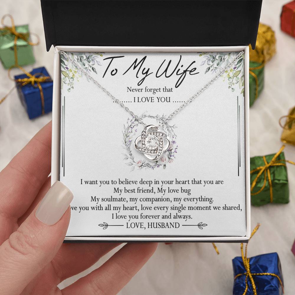To My Wife Necklace, Necklace For Wife From Husband, To My Soulmate Necklace For Women, Soulmate Jewelry For Wife Beautiful Soulmate Gifts For Her Girlfriend Necklace Future Wife Gift Necklace