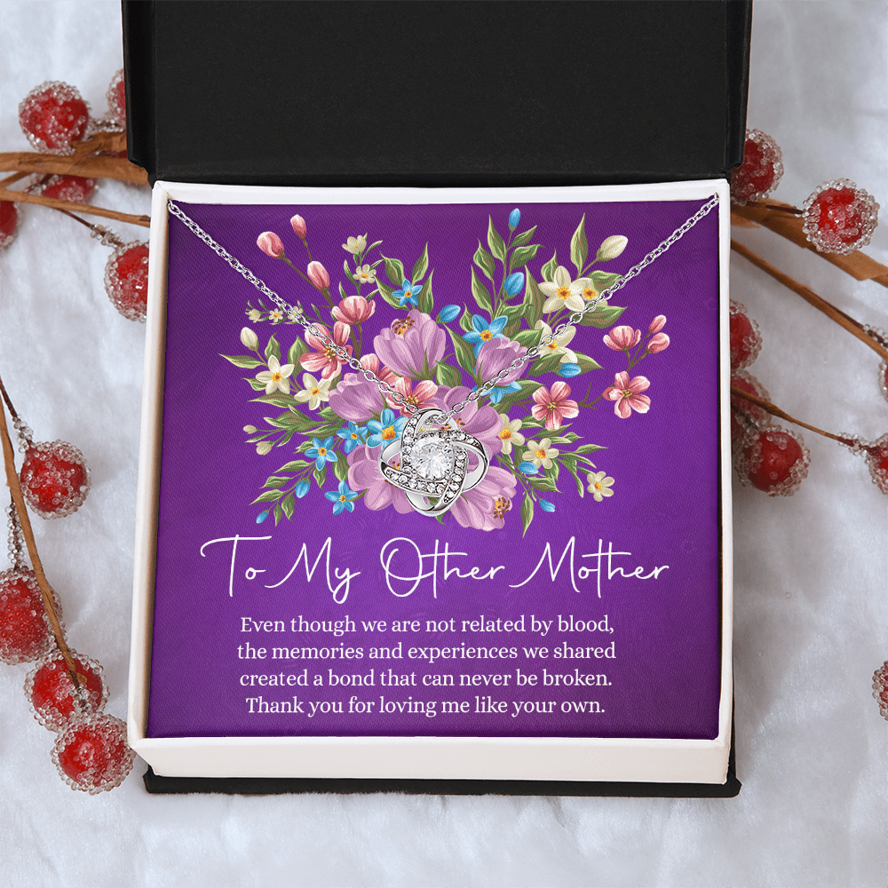 Mother Necklace, To My Other Mother Love Knot Necklace Gift From Daughter, Mother And Daughter Gift Necklace Personalized Gift Necklace For Mom, Thank You Pendant, Love Knot Necklace Gift For Women
